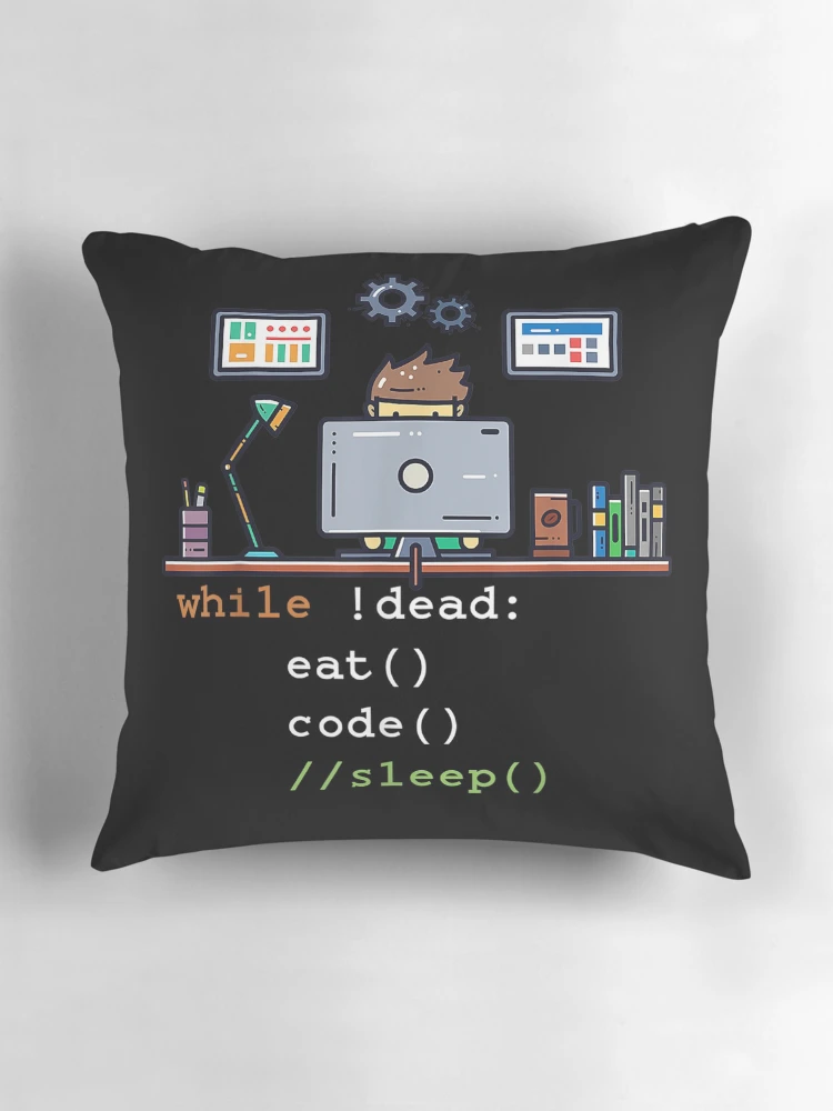 Thumbnail 3 of 4, Pillow, Computercience Python Programmer Eat Codeleep designed and sold by MivaanshiAhe.