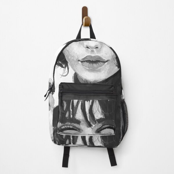 Item preview, Lady portrait black and white art designed and sold by Kenolabs.