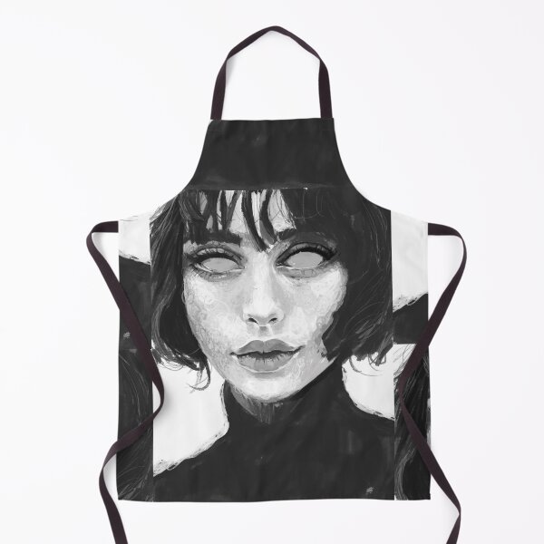 Item preview, Lady portrait black and white art designed and sold by Kenolabs.