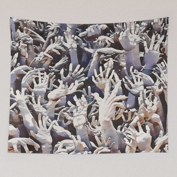 Item preview, Crowd of Demon Hands Drawing designed and sold by ZombieTit.