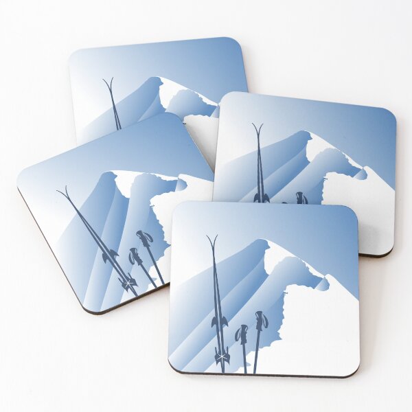 Item preview, Alps poster off piste powder ski by leewarddesign designed and sold by leewarddesign.