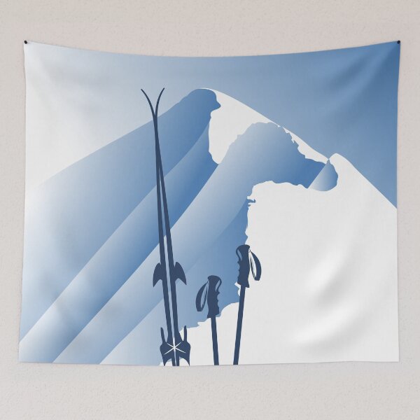 Item preview, Alps poster off piste powder ski by leewarddesign designed and sold by leewarddesign.