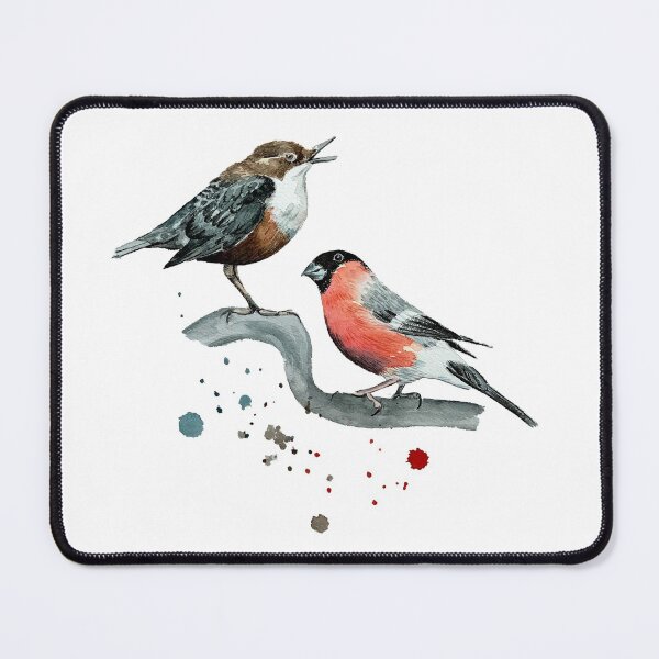 Item preview, European Dipper and Eurasian Bullfinch designed and sold by Marianne Elvan Barfoed.