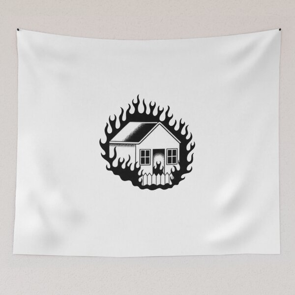 Item preview, Burning House Doodle designed and sold by mitzmitz.