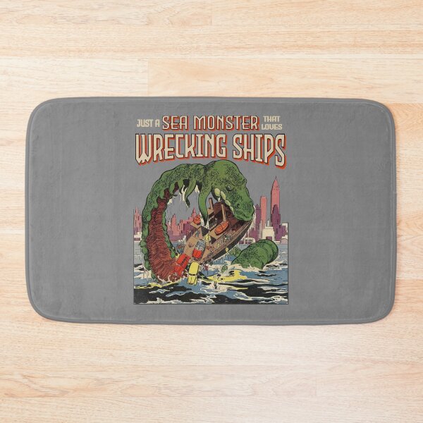 Item preview, Vintage Sea Monster Retro Ship Wreckage Horror Poster Gift designed and sold by TheAplus.