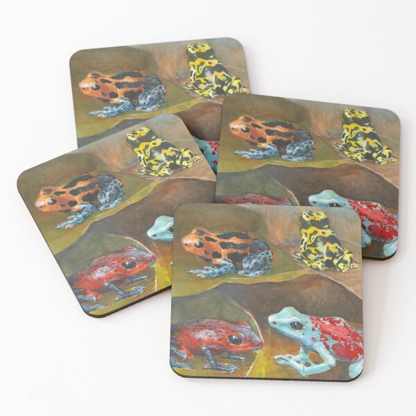 Item preview, Cute and Colorful Poison Dart Frogs  designed and sold by Erica Bottger.