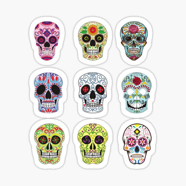 Item preview, Classic Day Of The Dead Mexican Skull Art   designed and sold by WoodburyLake.