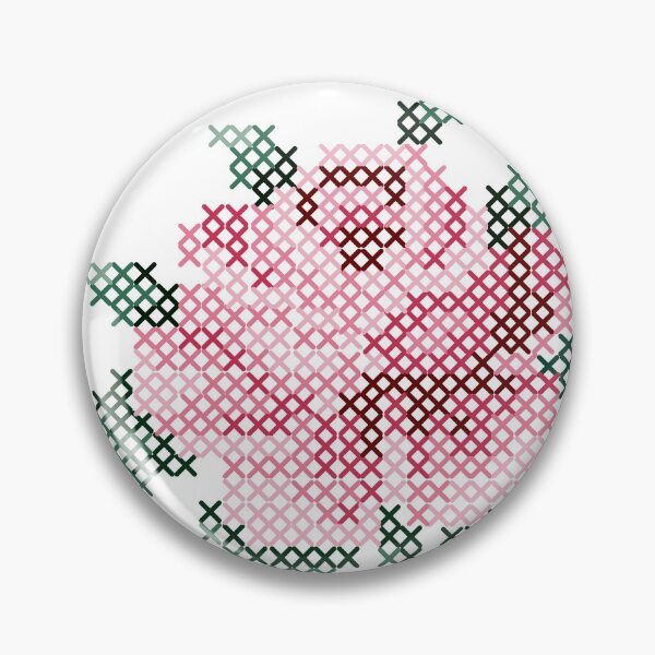 Item preview, Rose blooms in cross stitch embroidery digital illustration by Akbaly designed and sold by Akbaly.