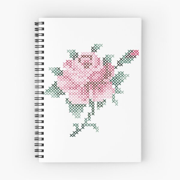 Item preview, Rose blooms in cross stitch embroidery digital illustration by Akbaly designed and sold by Akbaly.