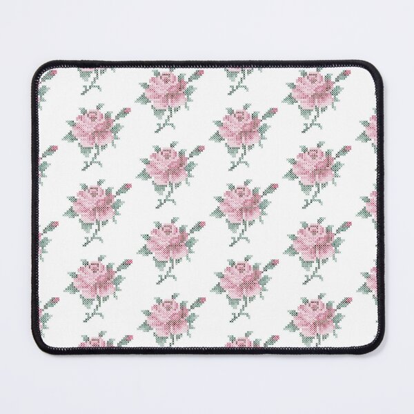 Item preview, Rose blooms in cross stitch embroidery digital illustration by Akbaly designed and sold by Akbaly.