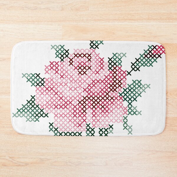 Item preview, Rose blooms in cross stitch embroidery digital illustration by Akbaly designed and sold by Akbaly.