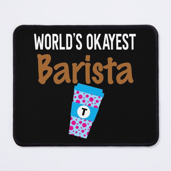 Item preview, World's Okayest Barista Monogram T designed and sold by ZiesMerch.