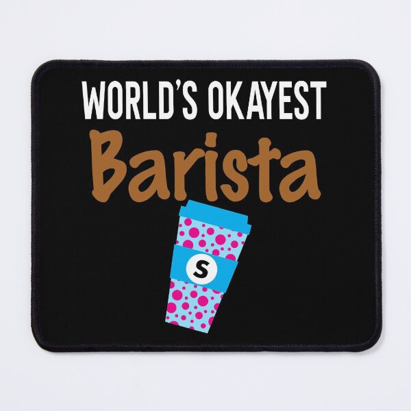 Item preview, World's Okayest Barista Monogram S designed and sold by ZiesMerch.