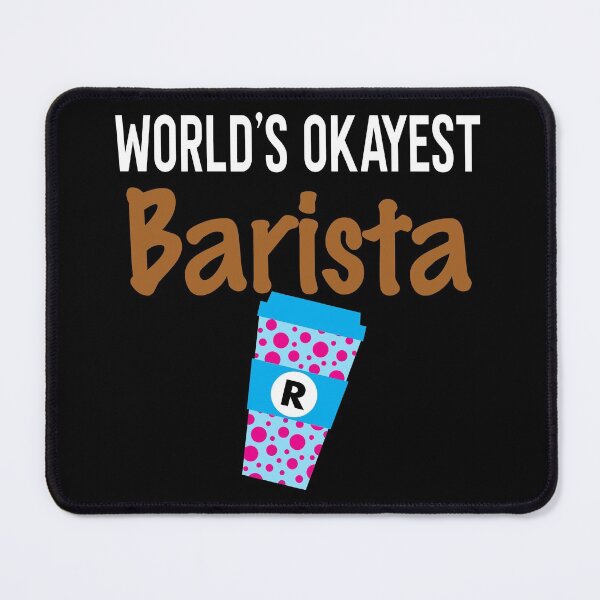 Item preview, World's Okayest Barista Monogram R designed and sold by ZiesMerch.