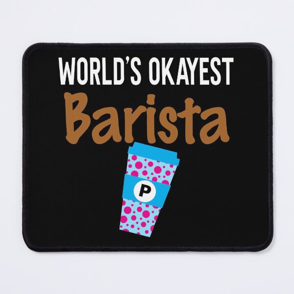 Item preview, World's Okayest Barista Monogram P designed and sold by ZiesMerch.