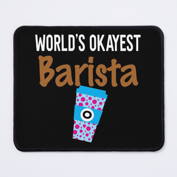 Item preview, World's Okayest Barista Monogram O designed and sold by ZiesMerch.