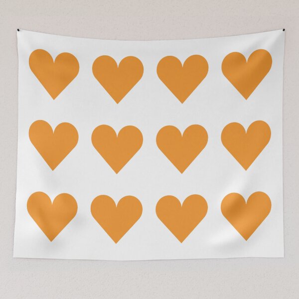 Item preview, Large ORANGE and WHITE LOVE HEARTS designed and sold by RachelMacht.