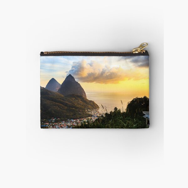 Item preview, Piton Sunset: Soufrière Bay Panorama, Santa Lucía designed and sold by Cabot Trail Pathfinders.