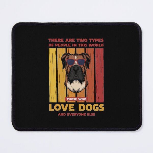 Item preview, Perro boxer retro dos tipos de personas designed and sold by Uppercase Tees.