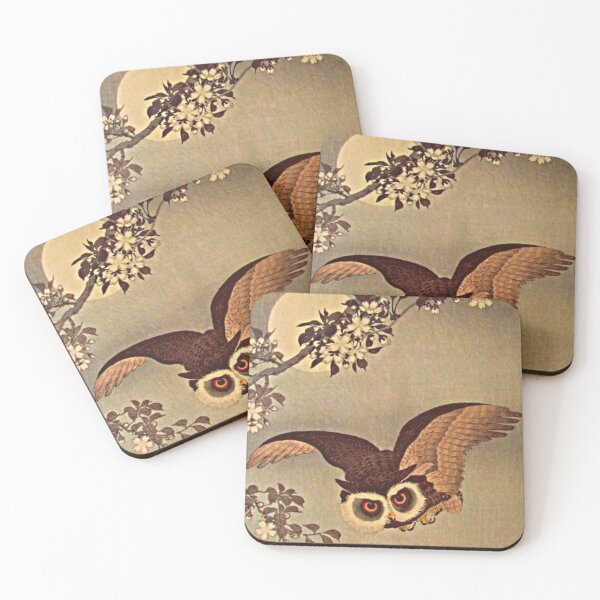 Item preview, Ohara Koson- Vintage artist- The Owl hunts at Night! designed and sold by Goblinkind Publications.