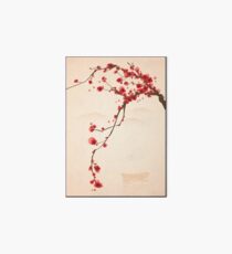 Whimsical Red Cherry Blossom Tree Art Board Print
