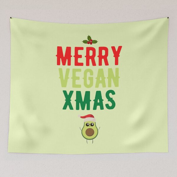 Item preview, Merry Vegan Xmas Avocado Mistletoe Cute Graphic designed and sold by EllConApparel.
