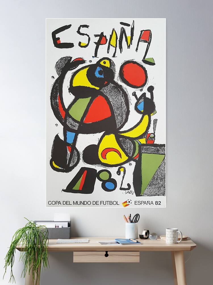 希少】ジョアンミロ 1982年サッカーワールドカップポスター Espana