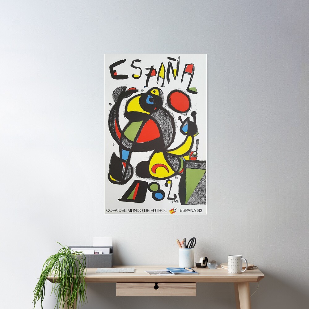 レア【1982年W杯公式】ジョアン・ミロ ポスター スペイン大会原画