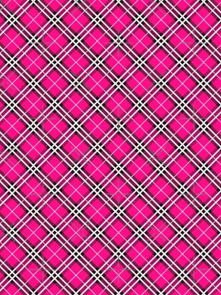 open lace back dress In Stock）Girls Christmas Tree Print Hot Pink Plaid Dress