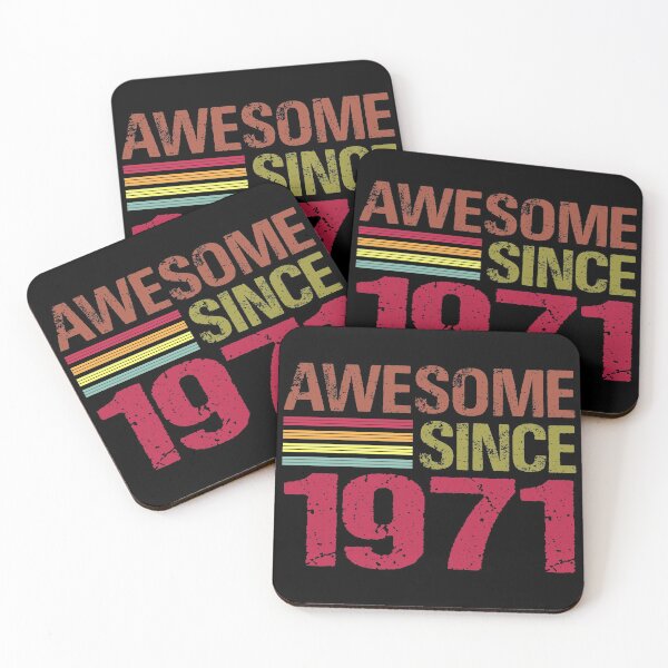 Item preview, Awesome Since 1971 Retro Vintage 50th Birthday Gift designed and sold by designbychow.