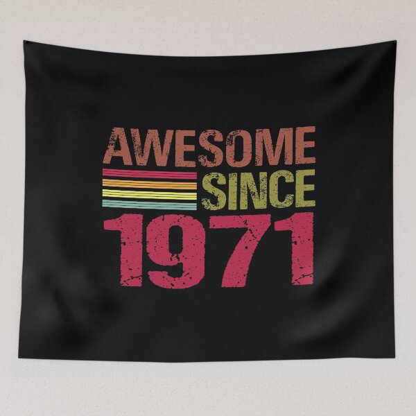 Item preview, Awesome Since 1971 Retro Vintage 50th Birthday Gift designed and sold by designbychow.