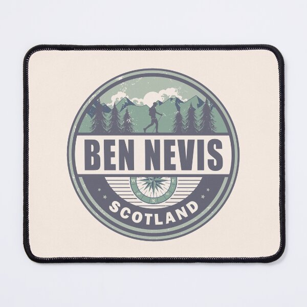 Item preview, Ben Nevis Scotland Grampian Mountains Vintage Hiking Design designed and sold by CynthiaGraphics.