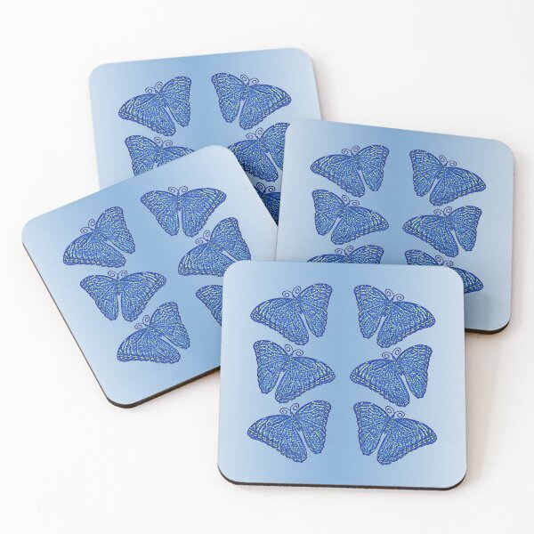 Item preview, Glowing blue butterflies designed and sold by MarionsArt.