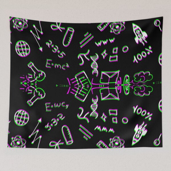 Item preview, popular seamless pattern cool physics doodle designed and sold by Harshler-Art.