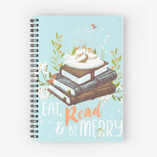 Item preview, Eat, Read and Be Merry with Snow Globe designed and sold by eviebookish.