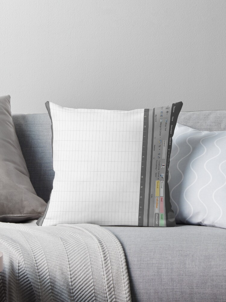 Excel Spreadsheet Throw Pillow By Imthebus