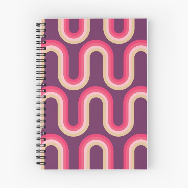 Aperçu de l'œuvre Motif géométrique moderne – Vagues roses créée et vendue par BullishGraphics.