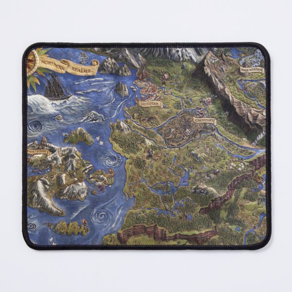 Cool witcher map, witcher world map, witcher 3 map, the witcher map, the continent map witcher, the witcher world map, the witcher map poster Mouse Pad