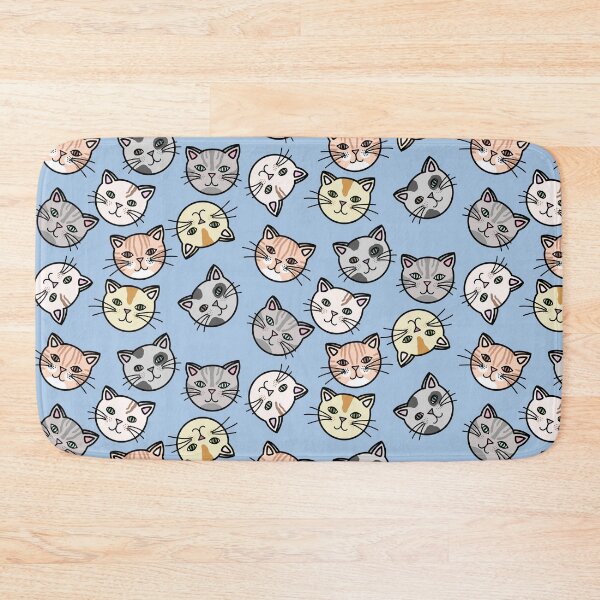 Item preview, Cute Cat Faces Pattern designed and sold by BundaBear.