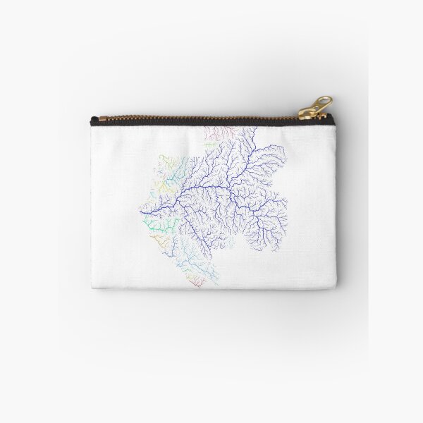 Item preview, Gabon River Basin Map in Rainbow Colours with White Background designed and sold by GrasshopperGeo.