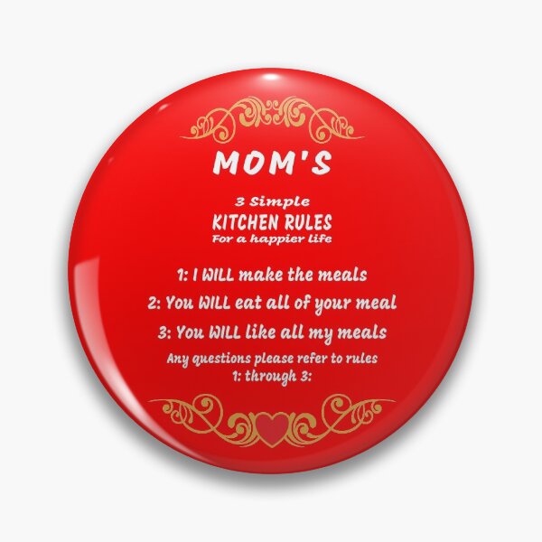 Item preview,   MOM’S 3 SIMPLE KITCHEN RULES designed and sold by TJays.