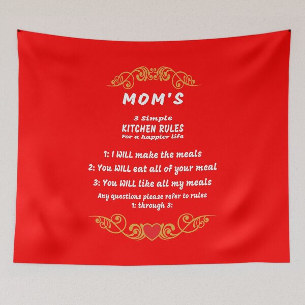 Item preview,   MOM’S 3 SIMPLE KITCHEN RULES designed and sold by TJays.