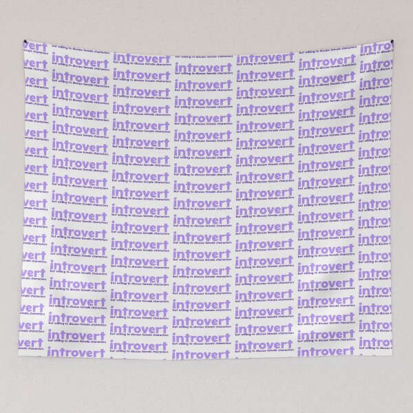 Item preview, introvert but willing to discuss female characters designed and sold by rissidesigns.