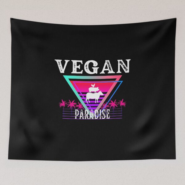 Item preview, Vegan Paradise - Pink/Purple 80s Vintage Retro Pattern designed and sold by Vegginitup.