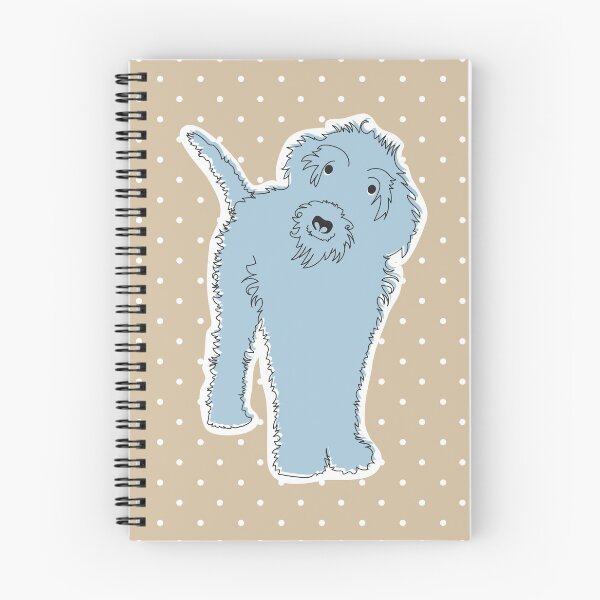 Artikelvorschau, Cockapoo Labradoodle Flauschiger Hund Bella Blue entworfen und verkauft von Claire Frame.
