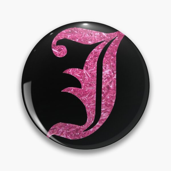 Item preview, The Letter J - Capital Pink Glitter Gothic designed and sold by TheLykosApparel.
