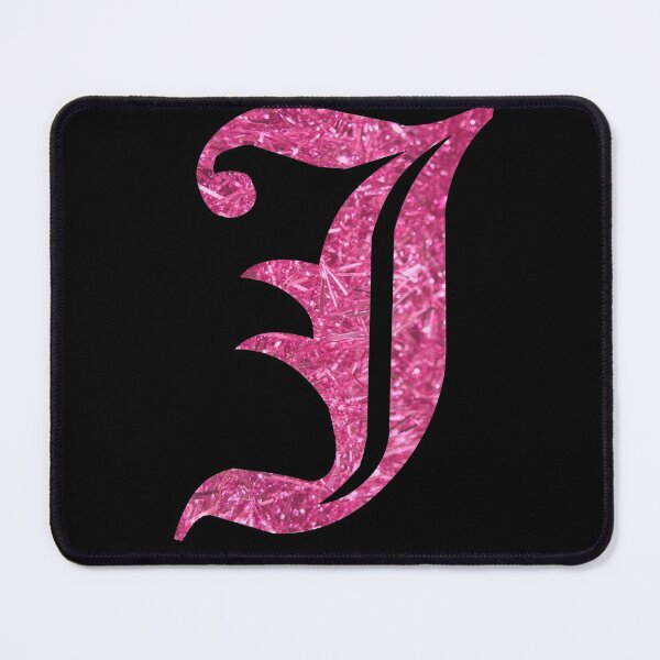 Item preview, The Letter J - Capital Pink Glitter Gothic designed and sold by TheLykosApparel.