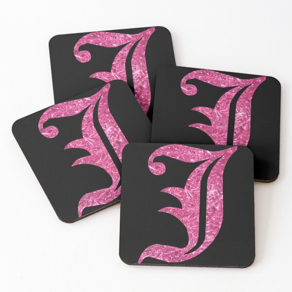 Item preview, The Letter J - Capital Pink Glitter Gothic designed and sold by TheLykosApparel.