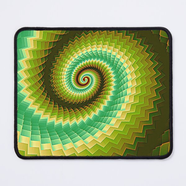Vista previa del artículo con la obra «Espiral psicodélica en verde», diseñado y vendido por Ksaavet.