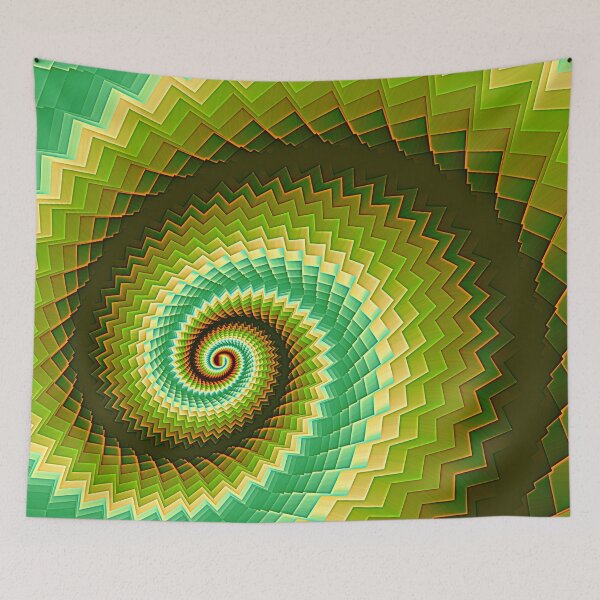 Item preview, Psychedelic Spiral on Green designed and sold by Ksaavet.